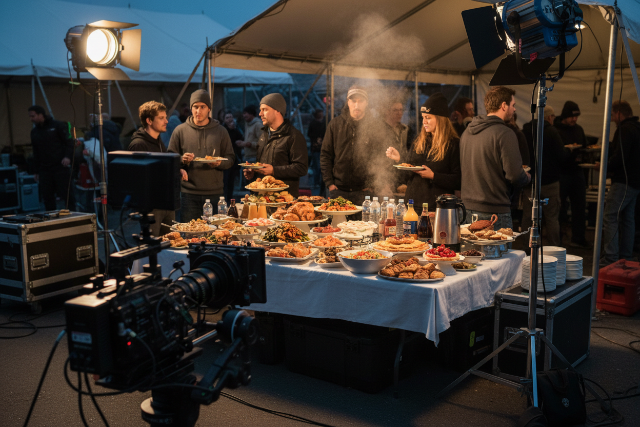 Film shoot catering near Soho — production lunch delivery
