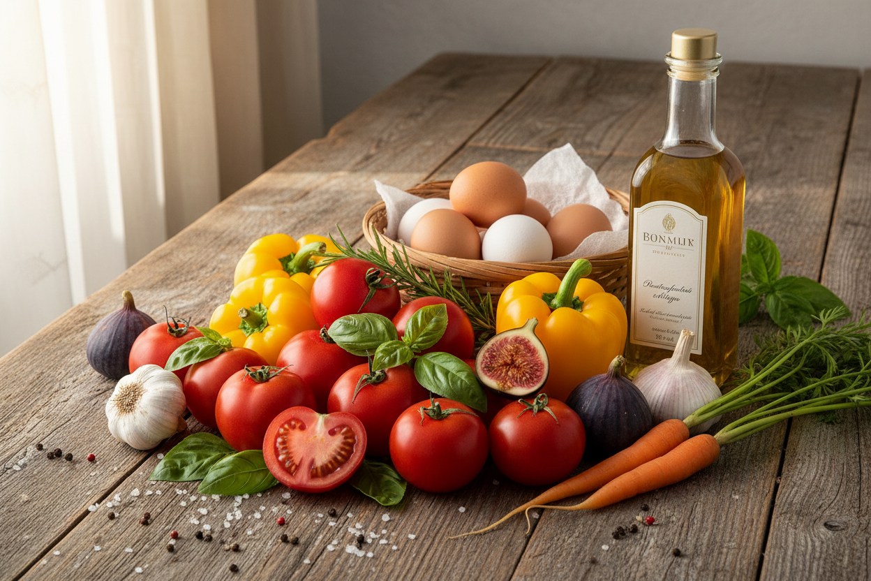 Fresh healthy ingredients at Vanda's Kitchen