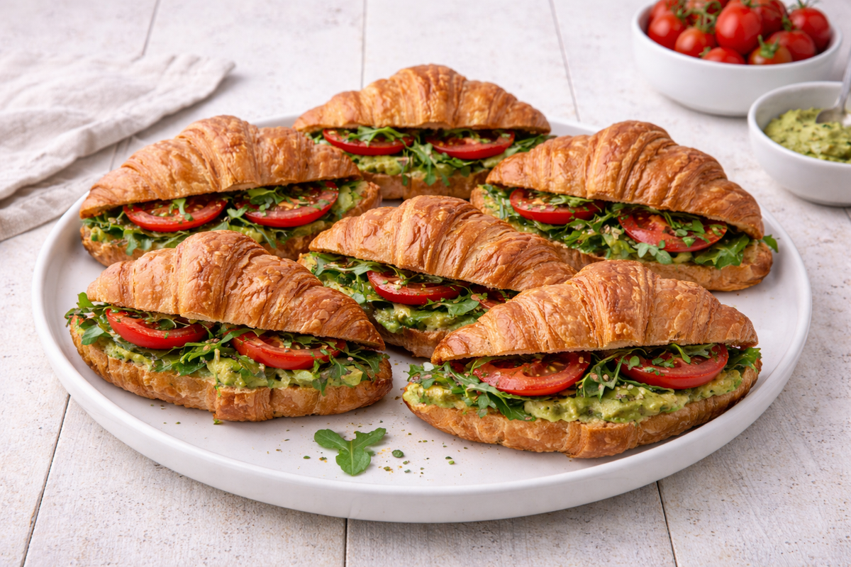Vegan Avocado Croissant Platter