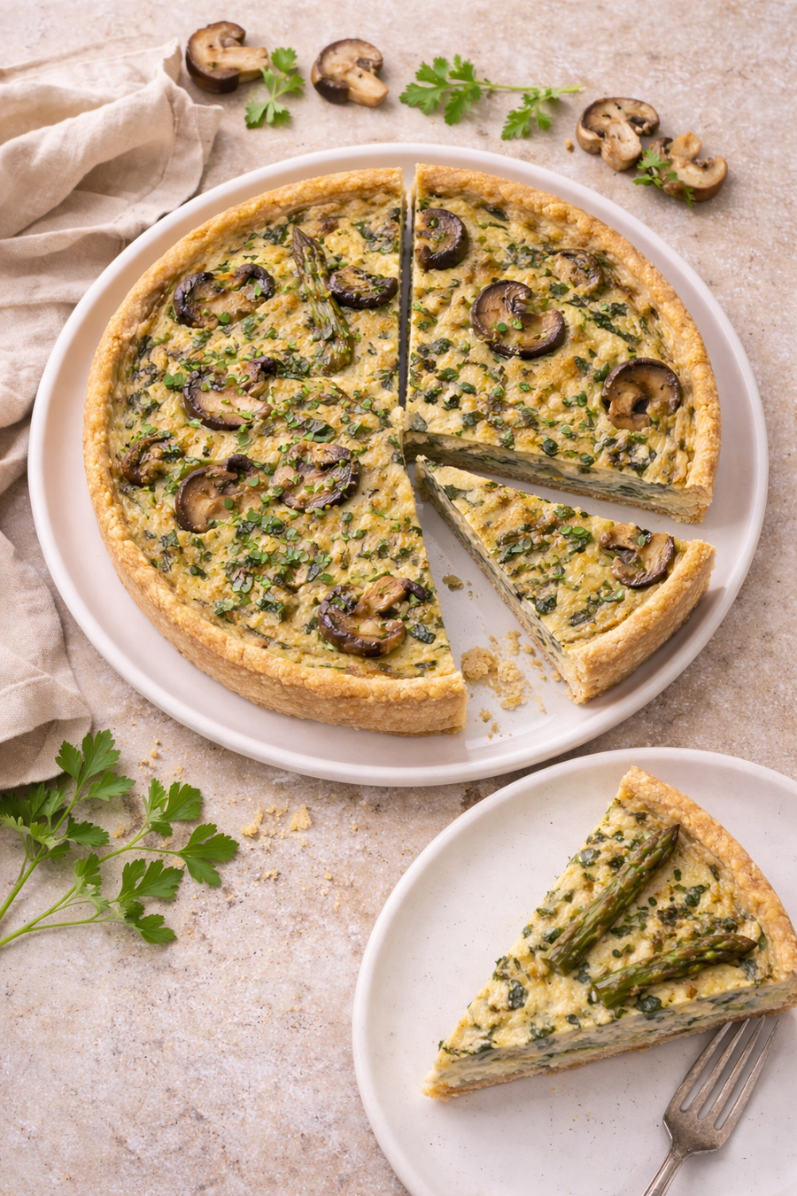 Leek & Mushroom Quiche
