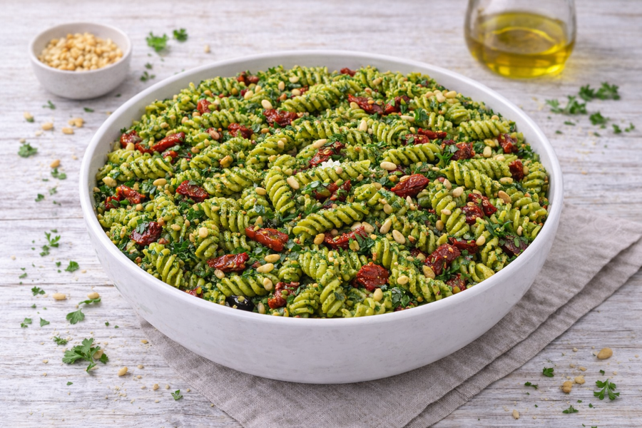 Fusilli Verdi Pesto & Sundried Tomato Salad